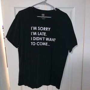 Express “I’m Sorry I’m Late...” Graphic Tee